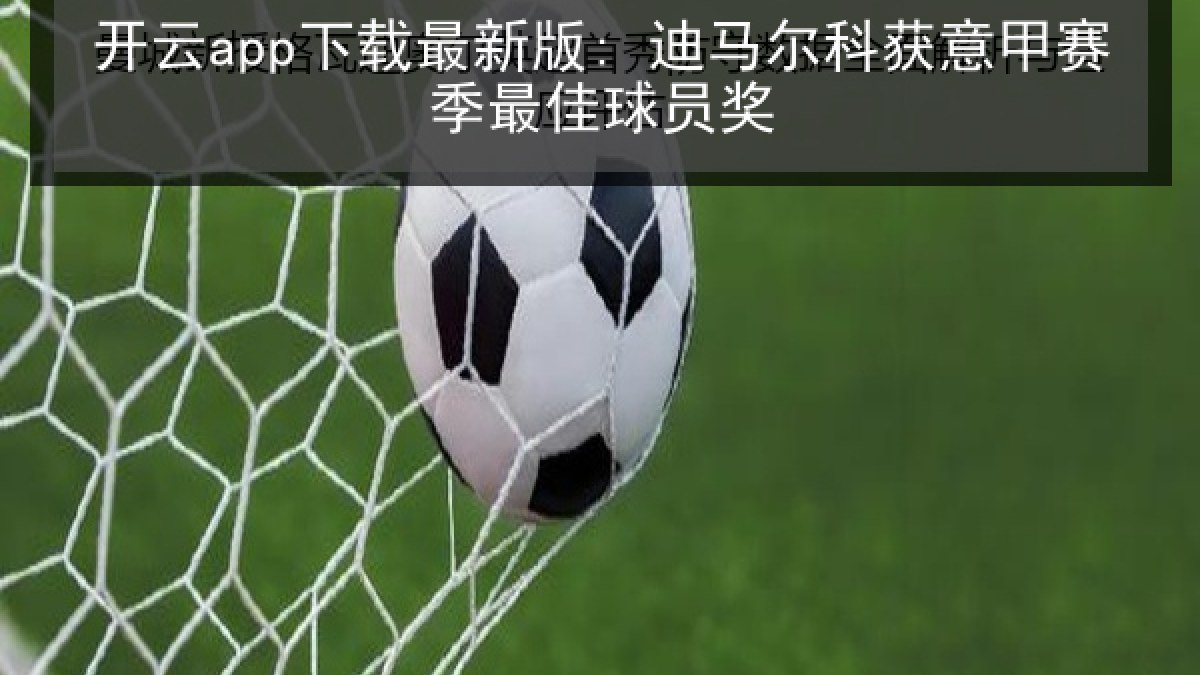 开云app下载最新版: 迪马尔科获意甲赛季最佳球员奖
